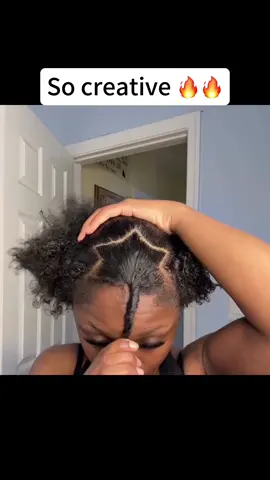 So creative🔥🔥 #hairjourney #naturalhairstyles #naturalhairtiktok #4chairstyles #explorepage #hairtutorial #fypage 