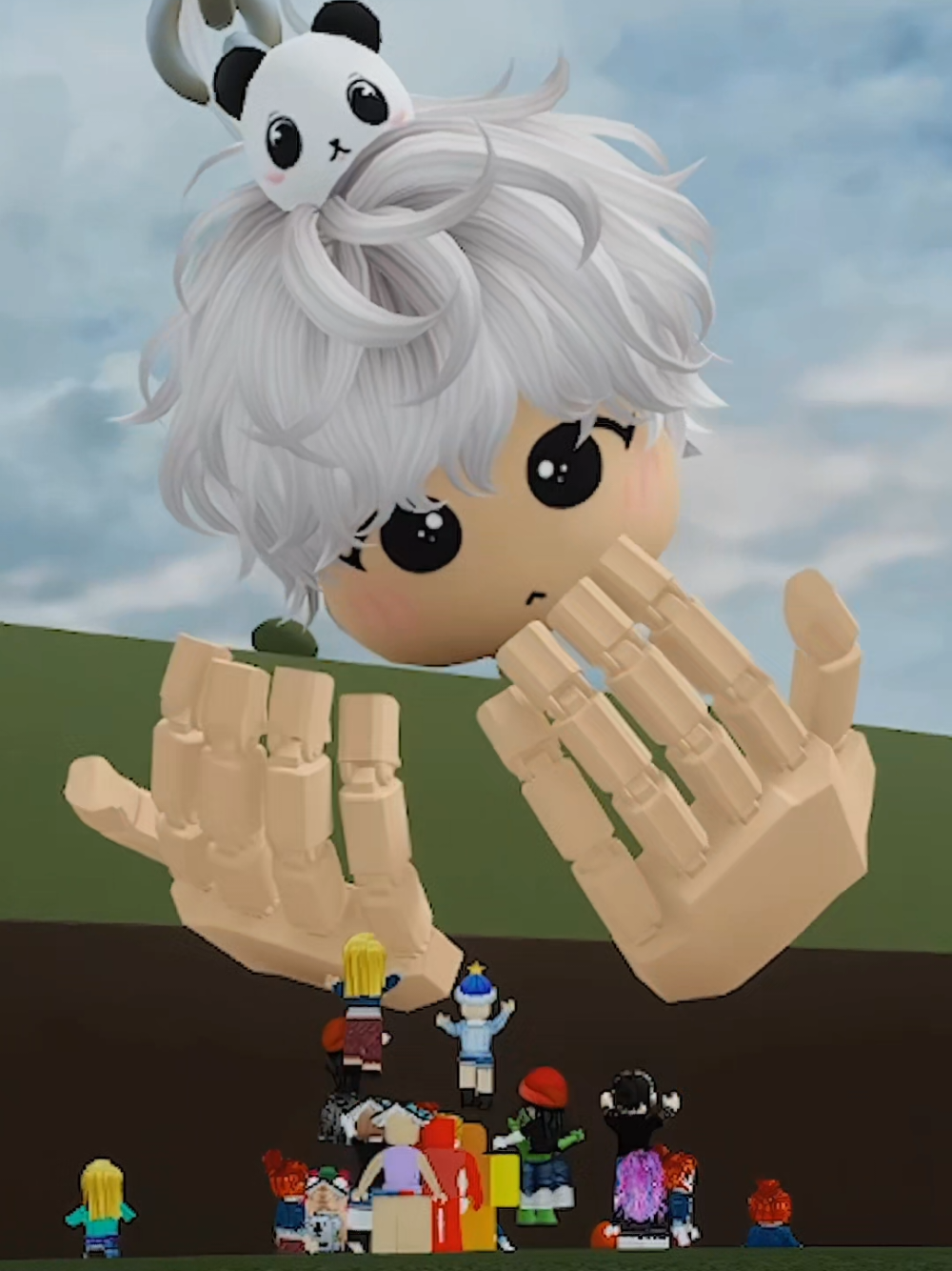[VR] me dance Trend w/ smol cute🤏 🥰🥰🙈 #roblox #fyp #vrhands #brookhaven #brookhaven🏠rp 
