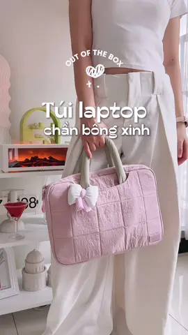 Trả lời @Loulazylife (Hello it’s Lou) xinh hết phần thiên hạ luôn, túi đựng laptop cthống sốc tay cầm chần bông nhiều màu nè #outofthebox #durlapue #tuidunglaptop #tuichongsoc #tuichongnuoc 