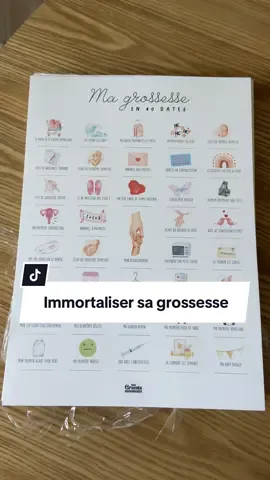 Le cadeau à (s’)offrir pour immortaliser sa grossesse de manière originale et unique 🤍  L’affiche de grossesse à tamponner : 40 dates à inscrire sur un format A4 pour de jolis souvenirs à vie 🫶🏻