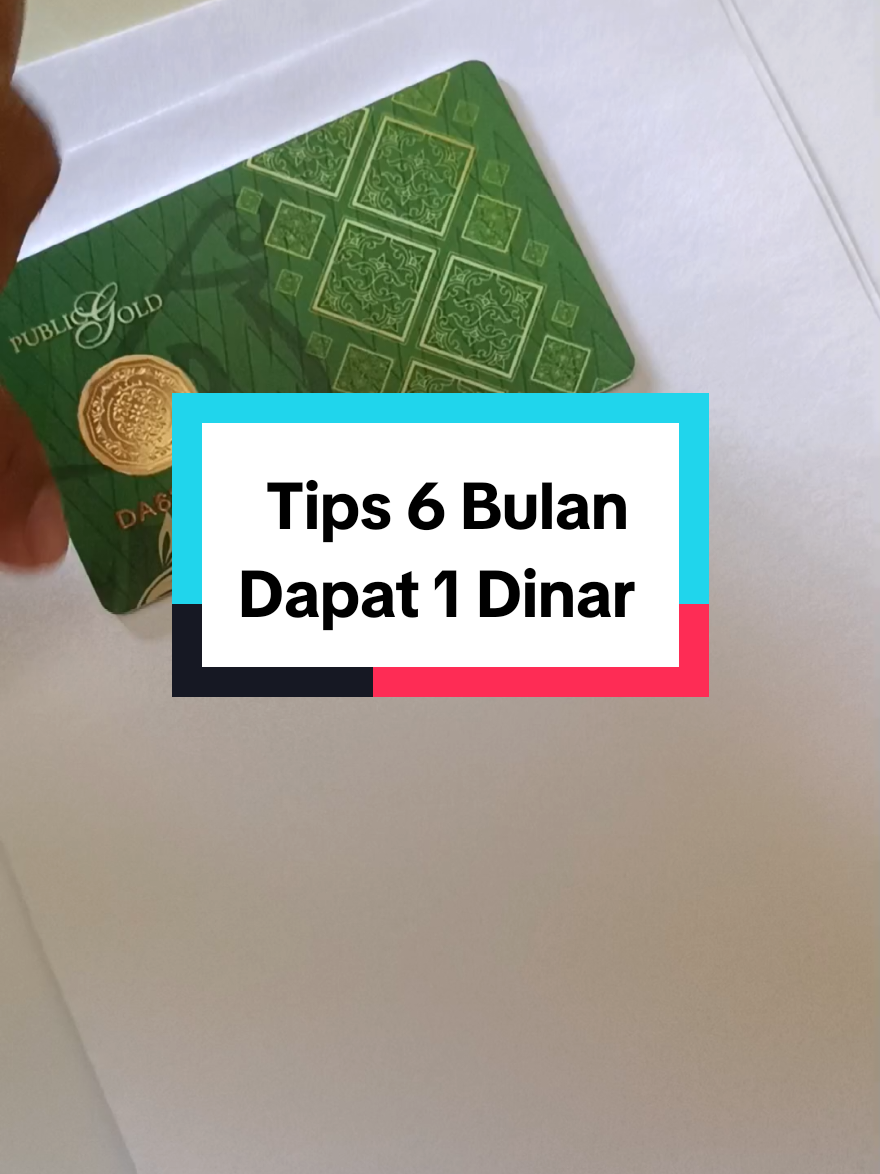 Tips Miliki 1 Dinar dalam masa 6 bulan dengan mudah. ✅Daftar akaun GAP ✅Terus mulakan simpanan RM 100  ✅Bulan ke 2-6, topup akaun sebanyak 1g/1 bulan ✅Cukup 6 bulan boleh withdraw 1 dinar dari akaun GAP Klik link di bio jom register sy guide #simpananemas  #publicgold  #menabung 