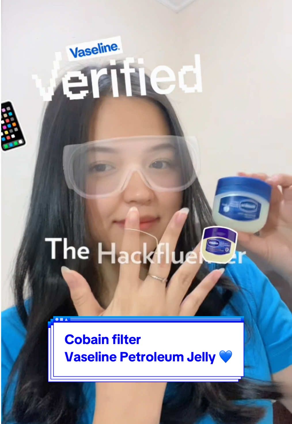 Punya hack unik pake Vaseline? 👀 Cobain filter Vaseline Petroleum Jelly di TikTok & share hack versi kamu biar semua ikutan coba!  💙#VaselineVerified 