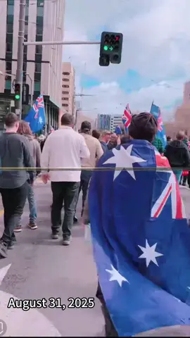 Chants echo, flags rise, police on edge 🚔“March for Australia” rallies sweep across the nation .#AustraliaProtest #MarchForAustralia #OnTheGround #TrendingNow 