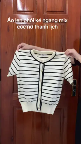 Áo len phối cúc nơ thanh lịch,chất cực mềm mịn , lên dáng xinh #phoidoxinh #aonu #xuhuong #aonuxinh #thoitrang #trending #aolenxinh #aolennu #aolenkieu #htique 