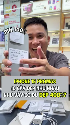 iPhone 15 Pro Max đẹp cỡ này đâu có dễ kiếm, quan trọng là zin nguyên bản. Trong ngành mới thấy em cật lực cỡ nào để tuyển chọn ha. Đẹp zin nó hiếm lắm quý dzị, mà còn hời nữa thì chỉ có em Cường hihi #iphone15promax #2tmobile 