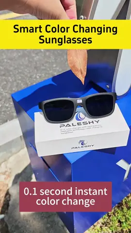 Implant a solar chip into the sunglasses! It can change color in 0.1 second. It's so creative! #sunglasses #mensfashion #antiuv #sunglassesformen #technology #Outdoors 