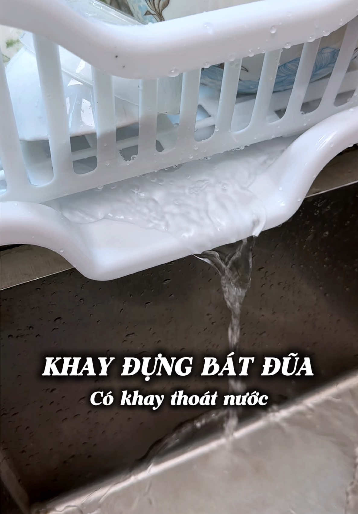 Khay rổ đựng bát đũa, rau củ quả có khay thoát nước#khaydungbatdua #rodungbatdia #muataitiktokshop🛍 #huongkhenh91 