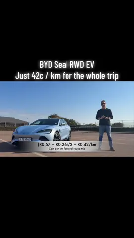 I sum up the final numbers for the full trip to Dullstroom and back… with the final number being just R0.42/km! #electricvehicles #bydsouthafrica #seal 