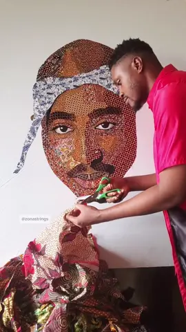 Say his name 🔥 .  #collageart #fabricart #2pac #blackart #artwork 