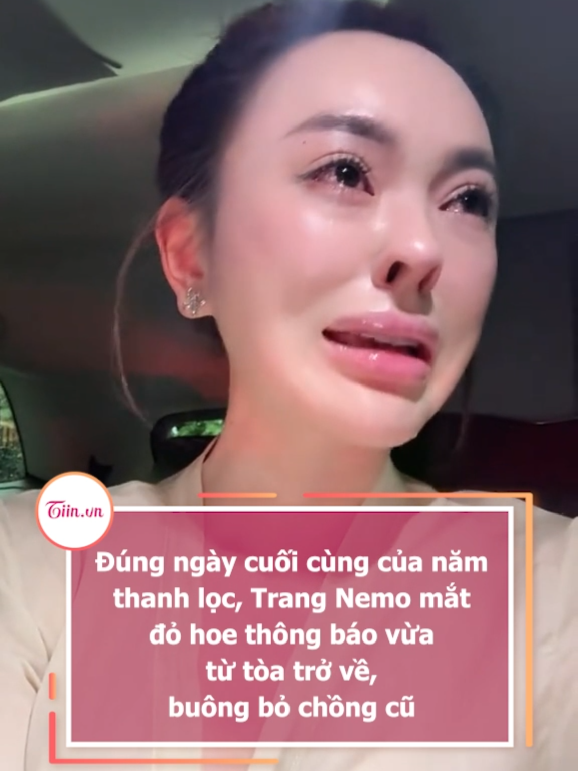 Đúng ngày cuối cùng của năm thanh lọc, Trang Nemo mắt đỏ hoe thông báo vừa từ tòa trở về, buông bỏ chồng cũ #tiinnews #trangnemo