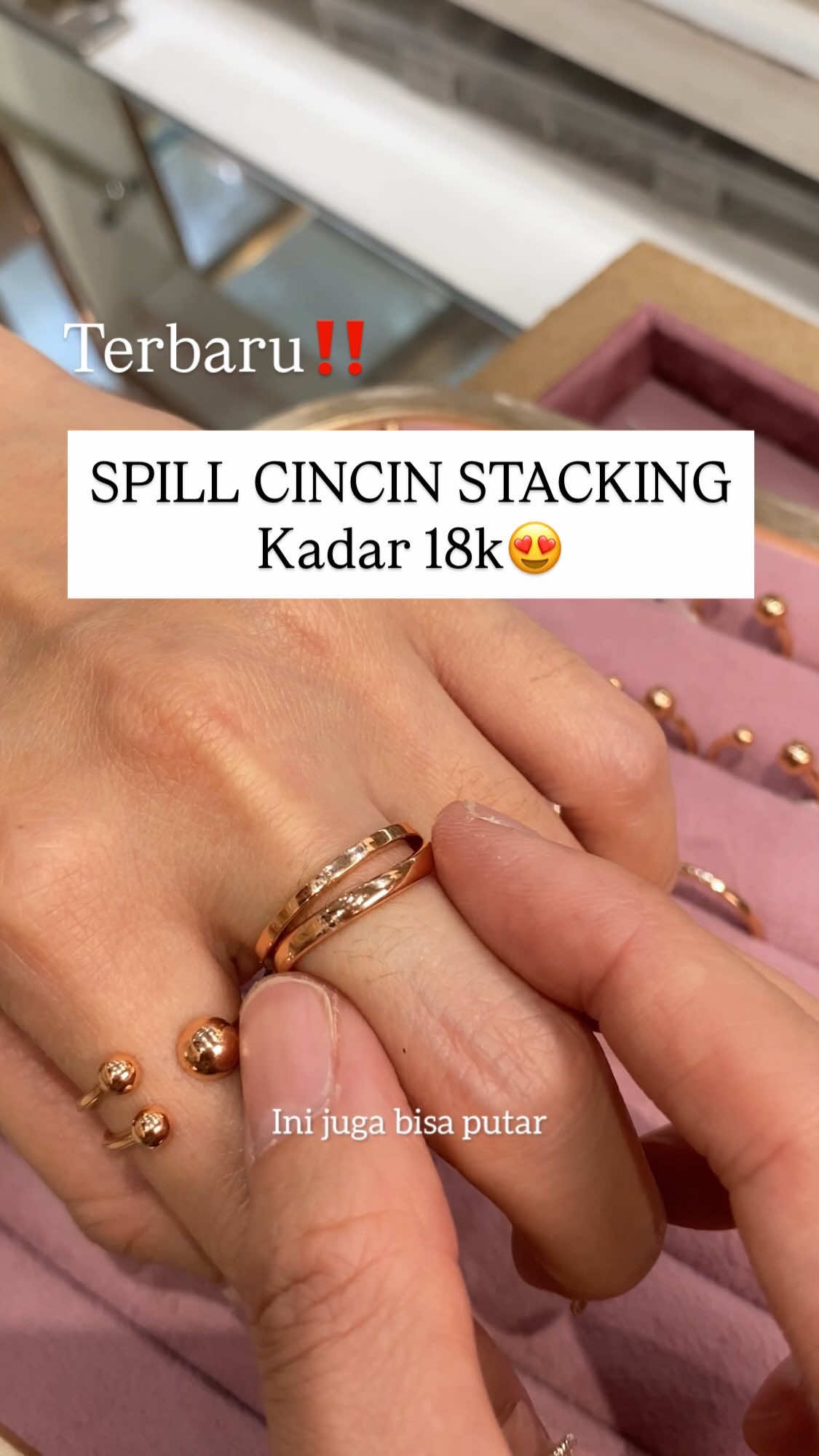 TERBARU 😍 Cincin Open Ring pentol, unik dan Mewah banget, wajib punya siih‼️#tokomasenambandung #tokomas #emasasli 
