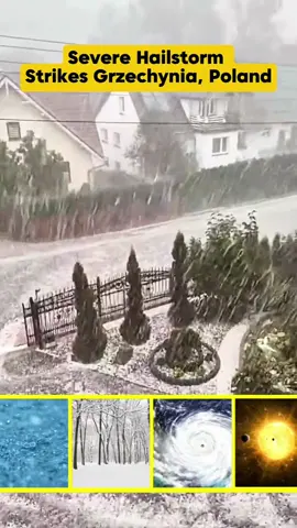 🇵🇱 Severe hailstorm hit Grzechynia, Poland on Sept 8 — roads blanketed in ice, damage to crops and property reported. Another sign of intensifying weather across Europe. 🌨️ #Poland #Hailstorm #ExtremeWeather #ClimateCrisis