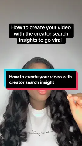 How to create your video with creator search insight #newontiktok #tiktokbeginners #creatorsearchinsights #queenzoeforever 