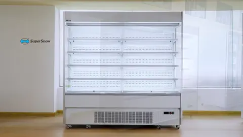 Plug in type Multideck open chiller Double air curtain cabinet aids in, ensure uniform temperature Brand compressor units Adjustable display shelves, with price tag LED light under each shelves Adopts self-evaporating design. Efficient evaporator for fast cooling #freezer#fridge#chiller#cooler#refrigerator 