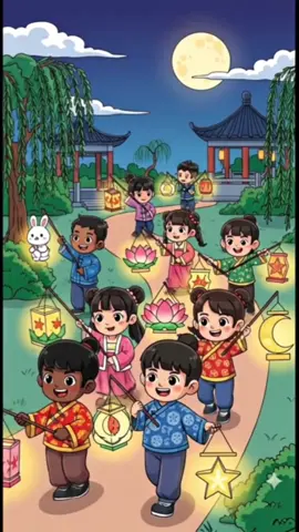 Tết trung thu #trungthu #kids #tiktokkids #nhacthieunhivuinhon #hoathinh 
