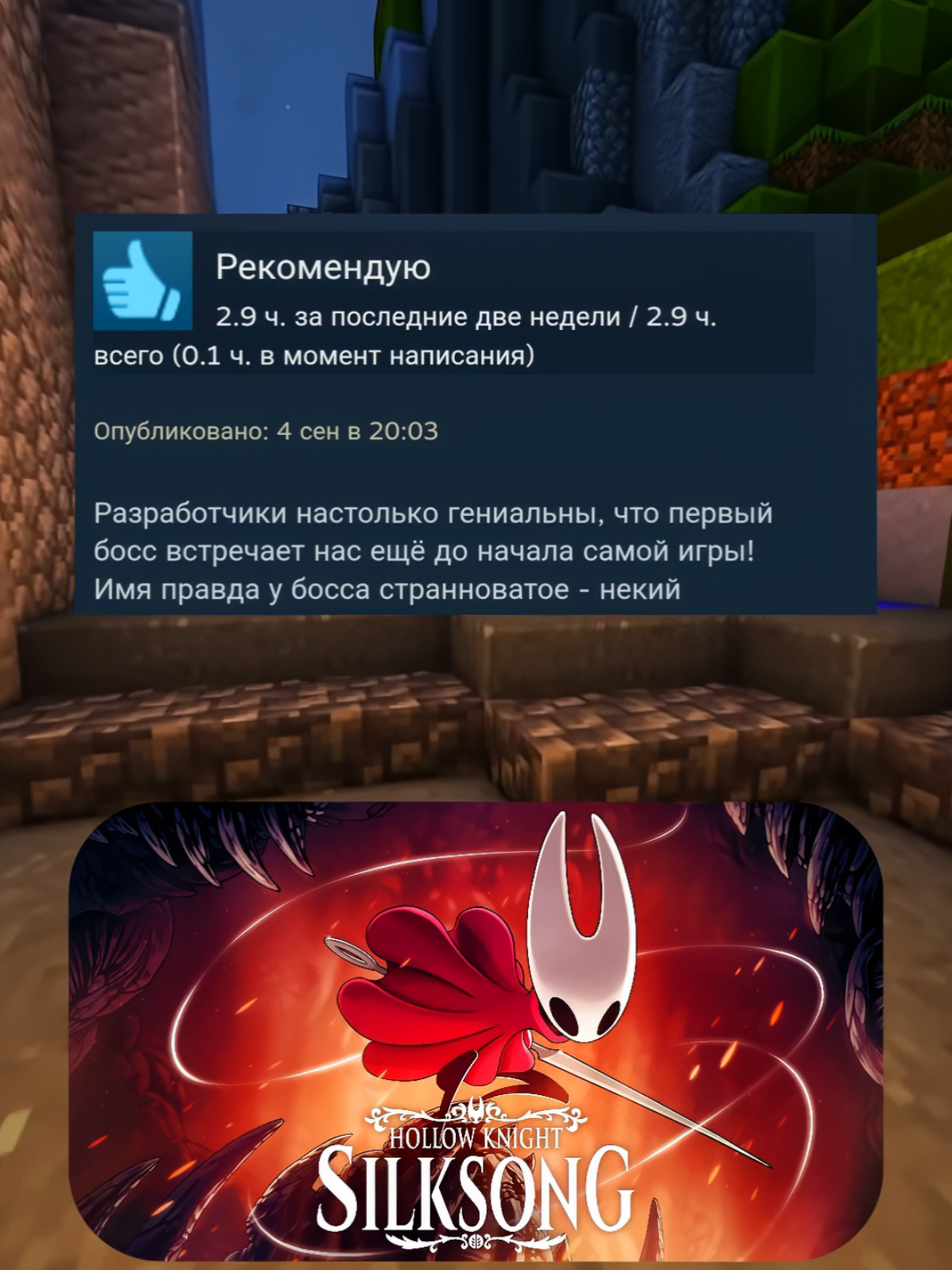 Отзывы HOLLOW KNIGHT SILKSONG в steam