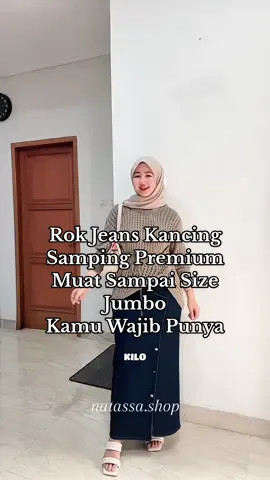 Rok Jeans Kancing Samping Premium Muat Sampai Size Jumbo Kamu Wajib Punya #rok #rokjeans #jeans #OOTD #ootdfashion 