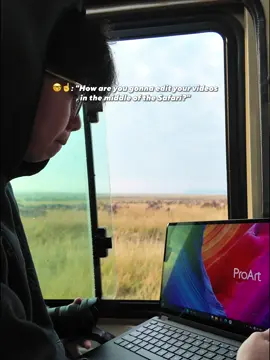 even the animals felt the aura of @ProArt PX13🦒🗿 #fyp #viral #proart #safari 