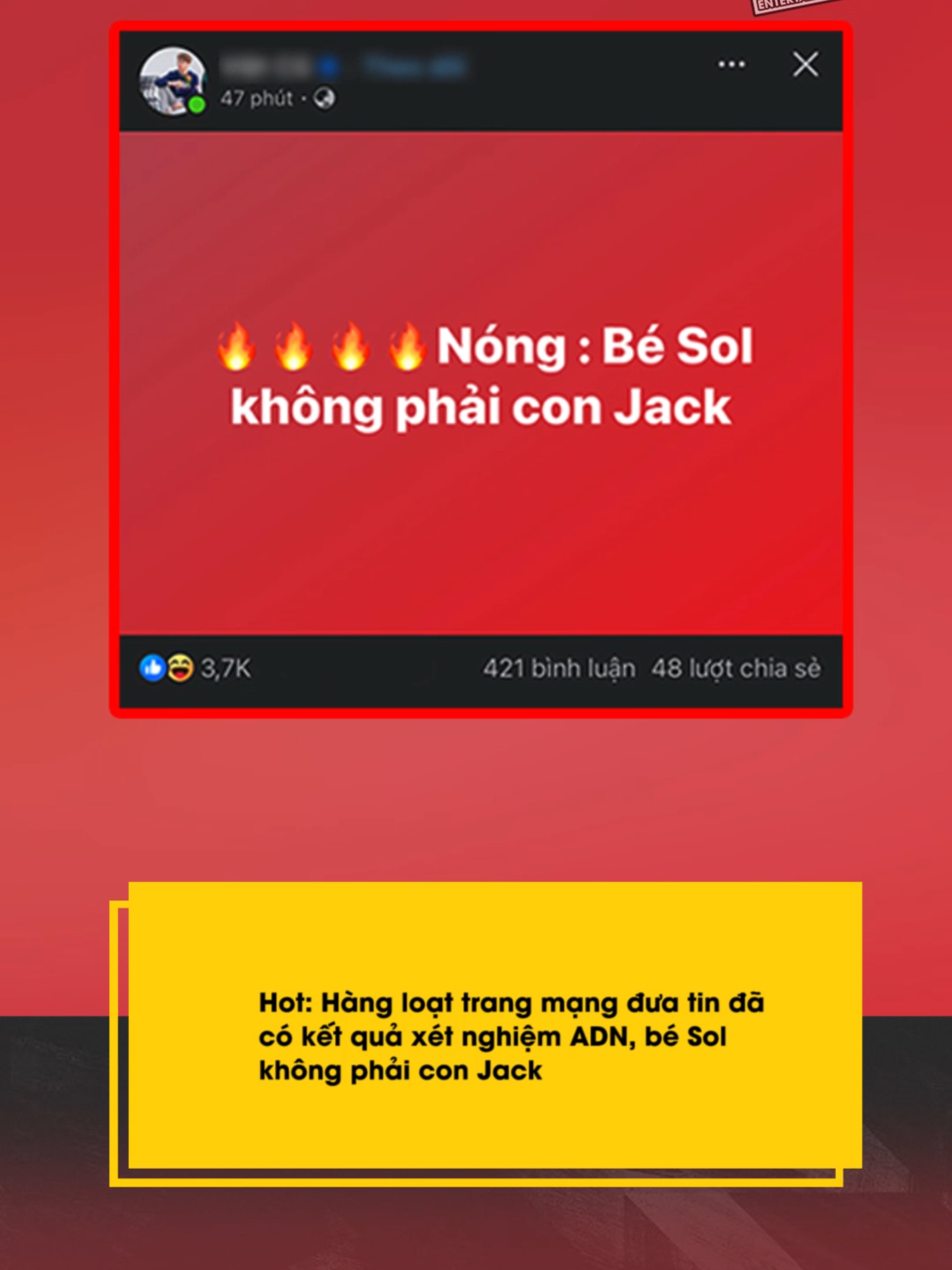 Hot: Hàng loạt trang mạng đưa tin đã có kết quả xét nghiệm ADN, bé Sol không phải con Jack #khaunghiep #dramin #jack #thienan