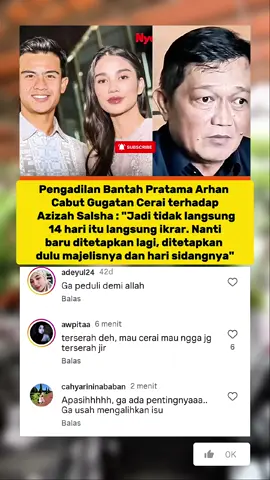 Pengadilan Bantah Pratama Arhan Cabut Gugatan Cerai terhadap Azizah Salsha