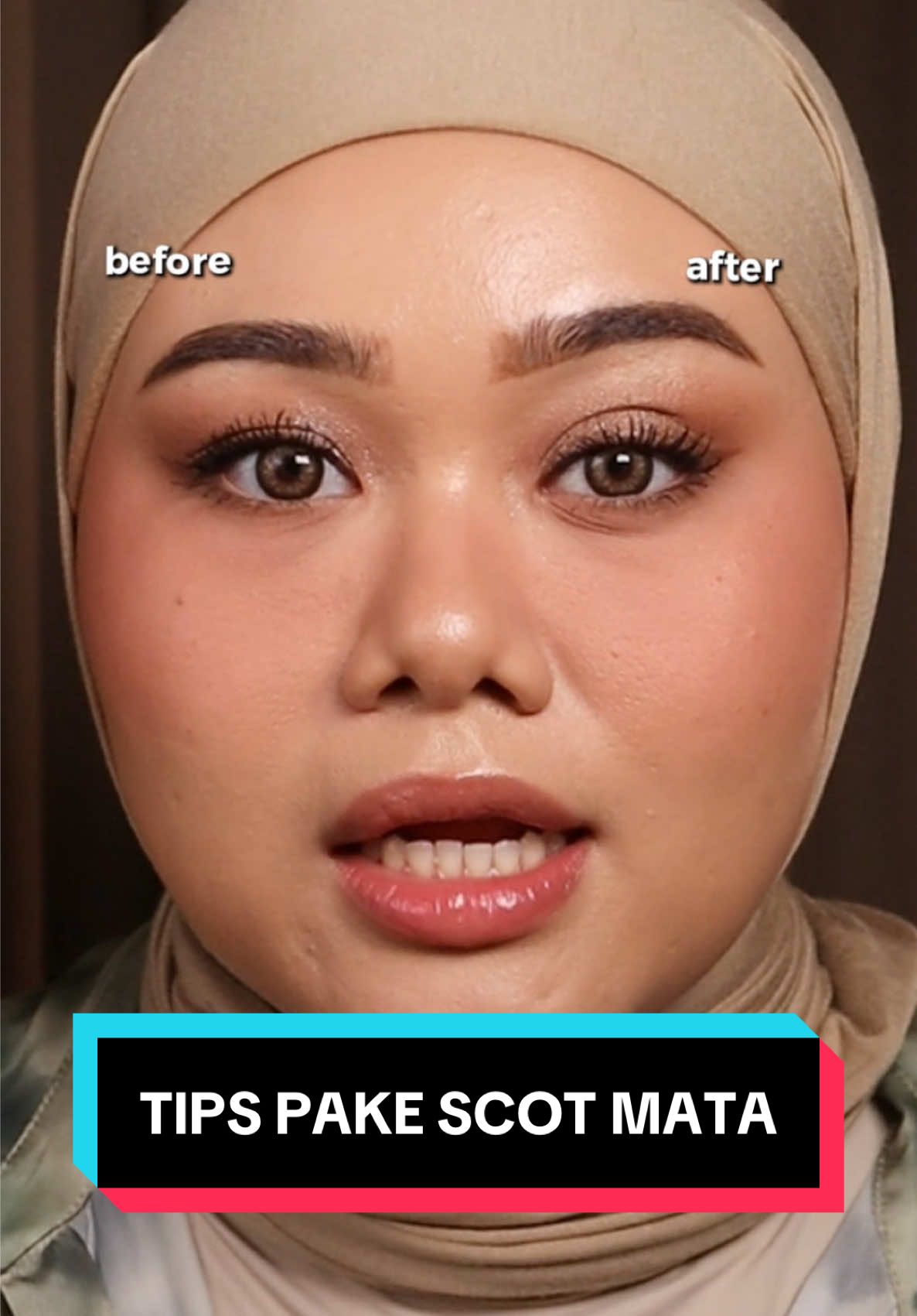Replying to @Arumi nak maniz kunci nya sering latihan ya!  #scott #tipsmakeup #makeuphacks #scotmata 
