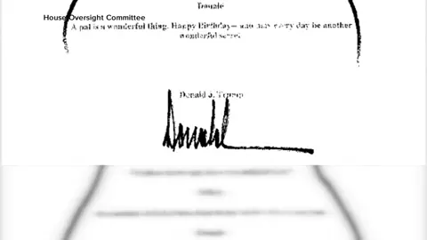 Congress releases documents from the Epstein estate, including a suggestive birthday note allegedly signed by Pres. Trump. He denies writing or signing it. #news #epstein #trump