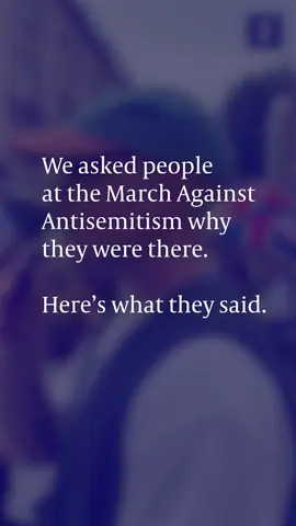 We asked people at the #marchagainstantisemitism why they were there. Here's what they had to say. #bringthemhomenow #antisemitism #jewishpride