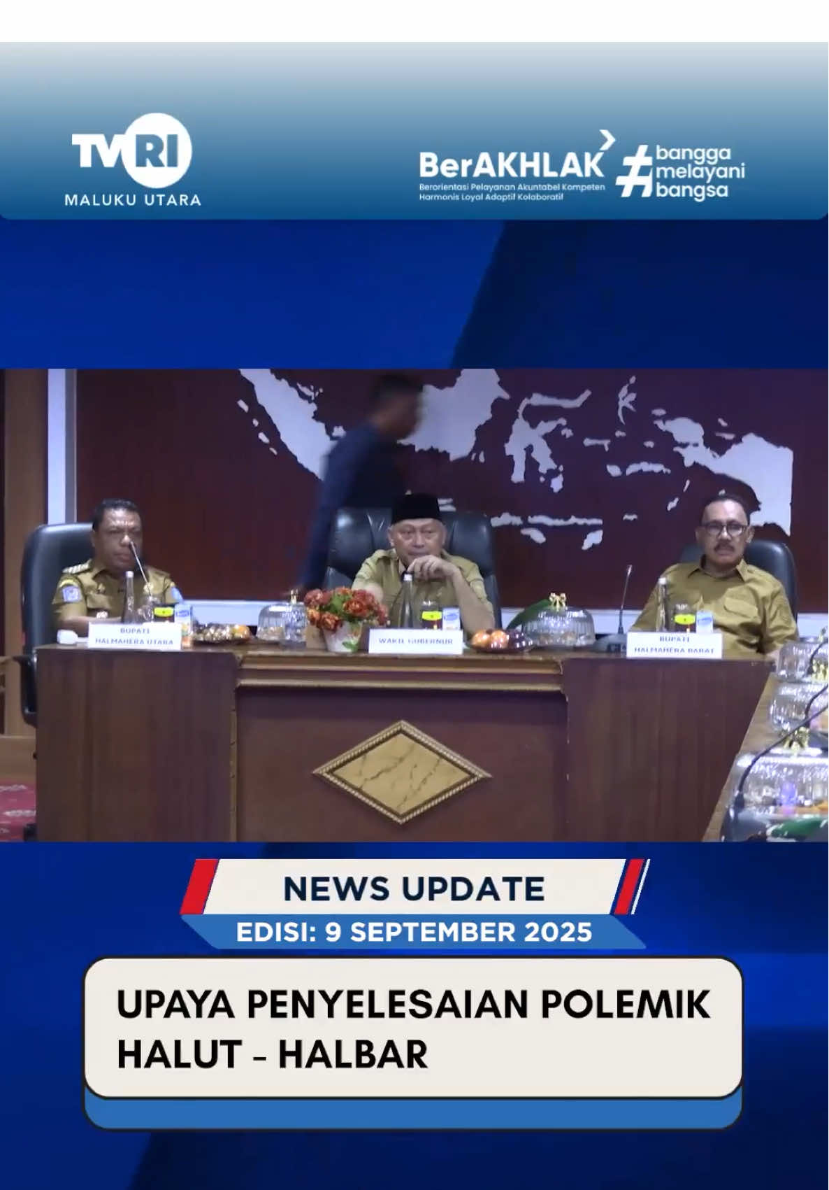Pemerintah Provinsi Maluku Utara memediasi penyelesaian konflik antara warga Halmahera Utara dan Halmahera Barat yang melibatkan tambang PT TUB. Upaya mediasi dilakukan guna meredam ketegasan sekaligus mencari solusi yang adil bagi semua pihak #tvrimalukuutara #mediapemersatubangsa #malukuutarahariini #newsupdate #malukuutara @halutsetara @Humas Halut 