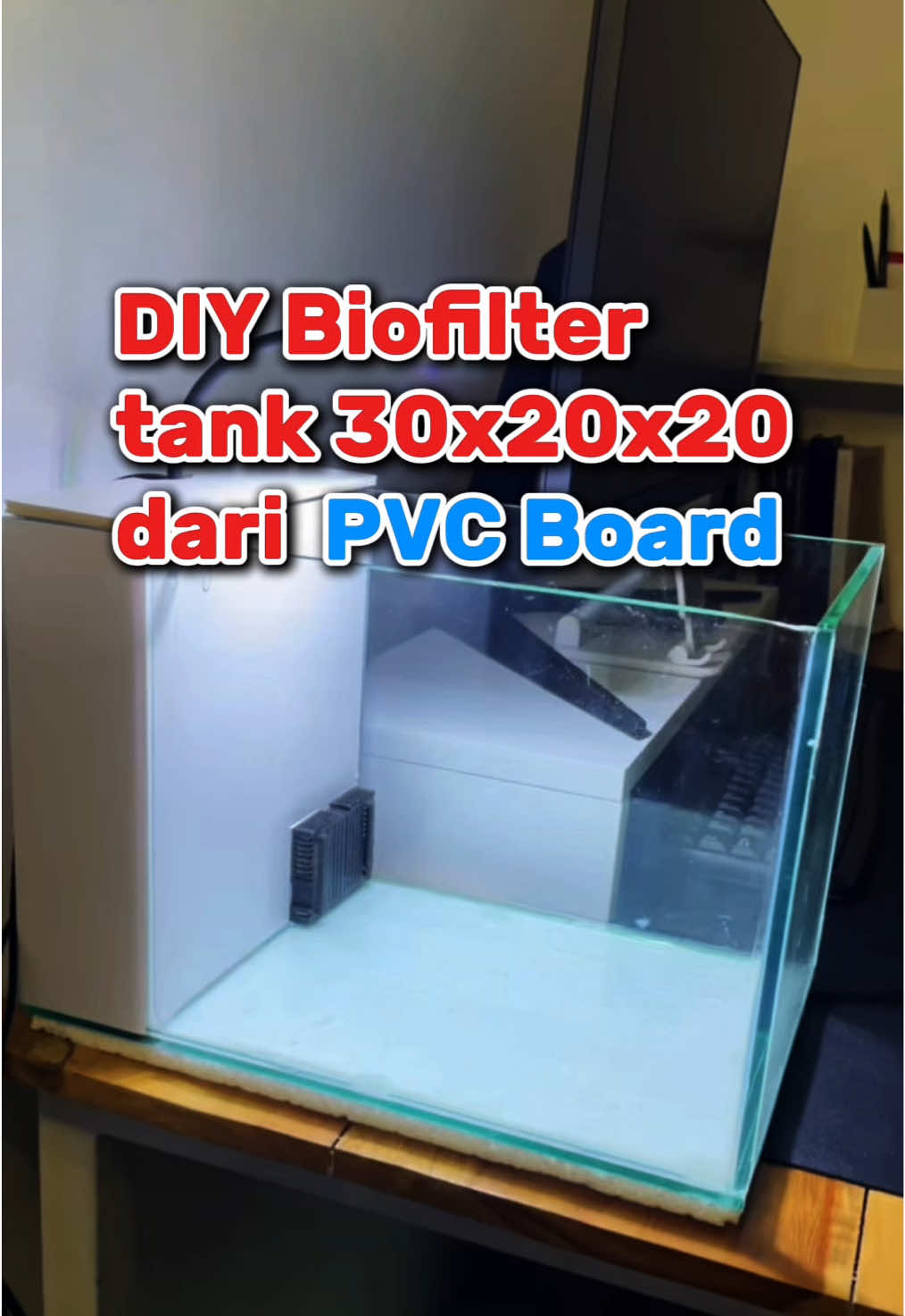 DIY Biofilter tank 30x20x20 dari PVC Board #filteraquarium  #biofilter #pvcboard  #fishtank #ikanhias 