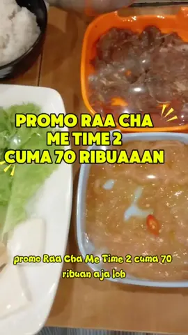 Yuk Guys cobain deh makan nikmat & Hemat di Raa Cha cuma 70 Ribuaan Aja . Caranya gampang  1. Klik Tag lokasi  2.Pilih menu Me Time 2  3.Payment  4.Tukar di Outlet Raa Chaa  yuk buruan beli Vouchernyq sekarang juga #tigerwonggo #twgtofolago #promo  #raachasuki #raachasukibbq 