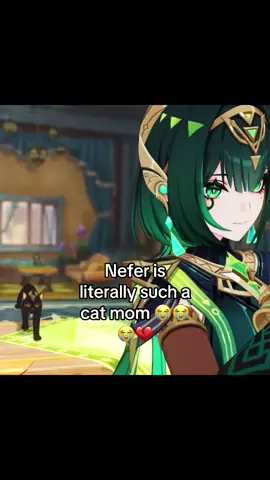 That’s her fur baby ❤️‍🩹❤️‍🩹 #nefer #genshinleaks #GenshinImpact #nodkrai #fyp 