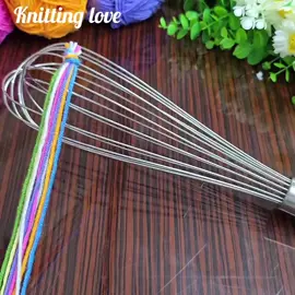 How to Make a Whisk Keychain in 5 Minutes! #knitting #crochet #keychain 