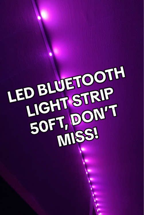 LED BLUETOOTH LIGHT STRIP 50FT, DON’T MISS!#ledstriplights #roomdecor #rgblights #smartledlights #LED #ledlight #fyp #coolledlights 