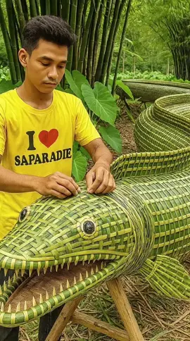 ikan - kerajinan tangan dari bambu, tutorial bikin video AI dari foto sudah ada di link bio #craft  #handicraft  #kerajinantangan  #bambu  #ikan 