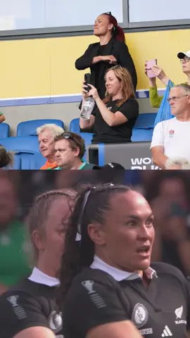 A powerful Rugby World Cup 2025 moment as Ruby Tui watched her Black Ferns’ teammates Haka 🔥  #rugby #RWC2025
