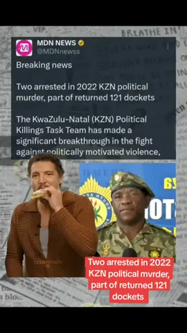 The KwaZulu-Natal (KZN) Political Killings Task Team has made a significant breakthrough in the fight against politically motivated violence, arresting two suspects in connection with the 2022 murder of Xolani Ndlovu-Ntombela.  The arrests are part of ongoing investigations into 121 case dockets recently returned to the task team from Gauteng.  Ndlovu-Ntombela was gunned down at his home in Mpophomeni in November 2022. Authorities have linked his killing to his efforts to expose illegal land sales in the Emasosheni area.  The suspects, aged 55 and 23, were already in custody for other charges and now face accusations of murder, conspiracy to commit murder, and possession of unlicensed firearms and ammunition.  KZN Provincial Commissioner Lieutenant General Nhlanhla Mkhwanazi praised the task team and the National Prosecuting Authority (NPA) for their relentless efforts in tackling politically motivated crimes.  “This case is one of many we are actively pursuing to bring justice to victims and their families,” Mkhwanazi said.  The 121 dockets, previously removed from the task team amid allegations of political interference, were reinstated following public outcry and a directive from National Police Commissioner General Fannie Masemola.  The suspects are set to appear in the Howick Magistrate’s Court today, Monday, 8 September 2025.  The arrests mark a renewed push to address KZN’s long-standing issue of political violence, with the task team continuing to investigate high-profile cases, including the murders of councillors and traditional leaders. #news   #tiktoknews  #satiktok🇿🇦  #southafrica  #sama28                