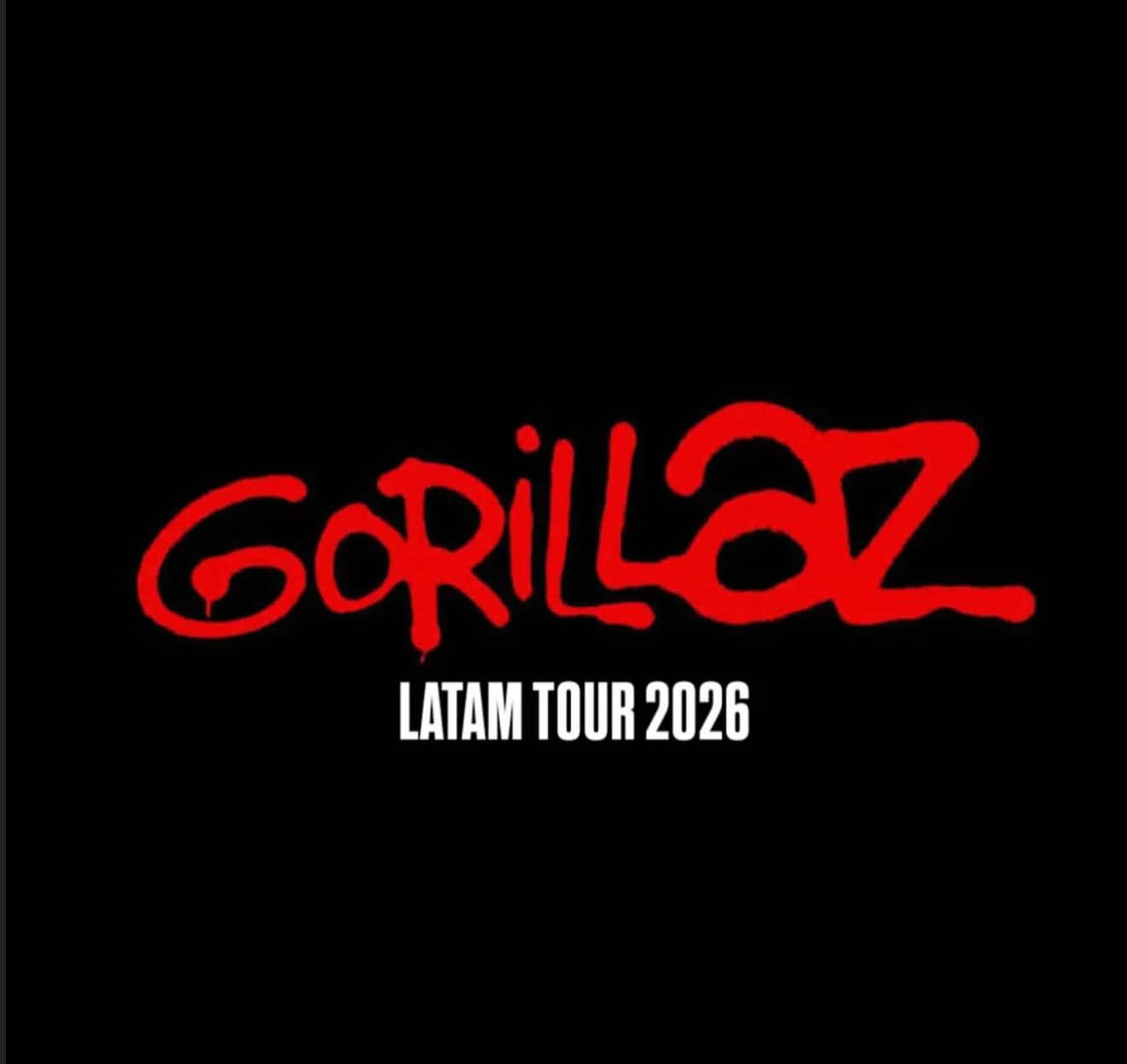 Gorillaz pronto a anunciar su gira en Latam para 2026, ¿qué países estarán?  #gorillaz #gorillazfan #concierto #latam #greenscreen 
