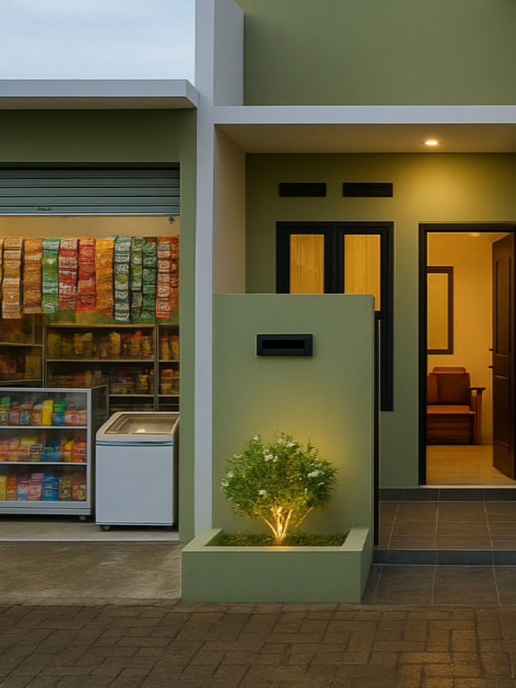 Rumah Berikut warung Minimalisnya #fypdong #ai #sorotan #semuaorang #fypviraltiktok🖤シ゚☆♡ 