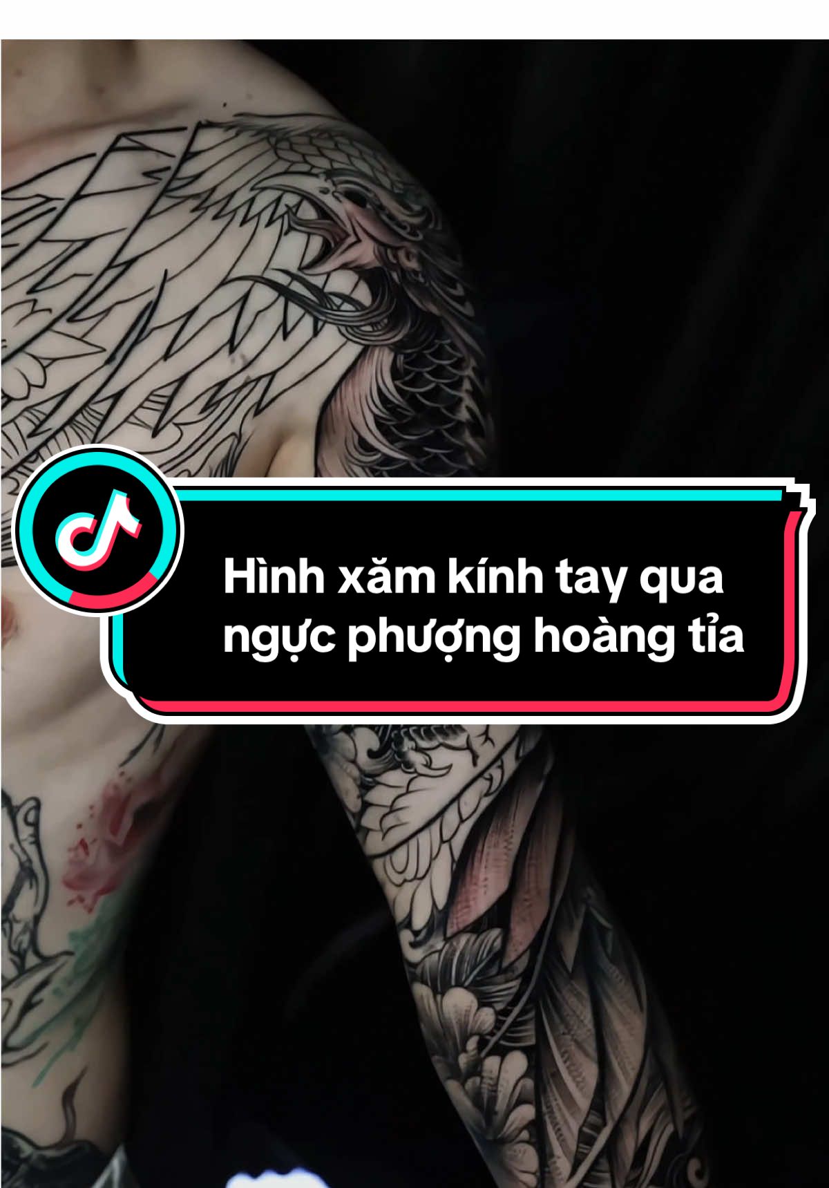 Hình xăm kính tay qua ngực phượng hoàng tỉa #xambinhtan #xuhuong #thoaitattoo #hinhxamphuonghoang #kintayphuonghoang 