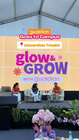 Goes to Campus kali ini di Universitas Trisakti‼️ 🎓✨  Seru banget ada talkshow tentang stay sane in campus life, saatnya stop autopilot dan mulai hidup lebih sadar 🌿💡 Selain itu, ada aktivitas kece mulai dari Hairdo & Slay Inspo, cek kesehatan GRATIS, sampai freebies yang pastinya sayang banget kalau dilewatin 🎁💖 Gak ketinggalan, booth dari Femmy & Emina juga hadir buat bikin hari kamu makin glowing & fun ✨ Kira-kira, setelah ini kita bakal mampir ke kampus mana lagi ya? Stay tuned, Guardian Angels! 👀🔥 #GuardianGoesToCampus #GuardianGlowsWithYou 