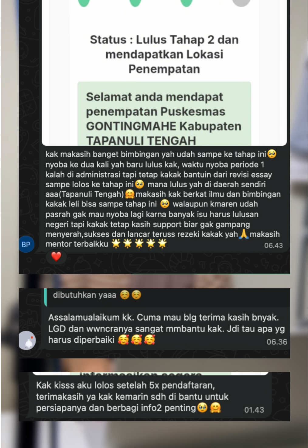 Alhamdulillah, banyak teman-teman dari Kelas Tugsus yang berhasil LULUS TUGSUS Ikut bangga rasanya melihat perjuangan kalian berbuah manis. Selamat mengikuti pembekalan, jangan lupa lengkapi dan upload berkas yang dibutuhkan yaa. Semangaaat! 💪🎉 #tugsus #tugsusnakes #penugasankhususkemenkes #nusantarasehat #kelastugsus 