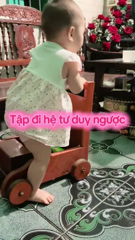 Một em bé tập đi hệ tư duy ngược #tưduyngược #tuduynguoc #embedangyeu #embe #embehaihuoc 