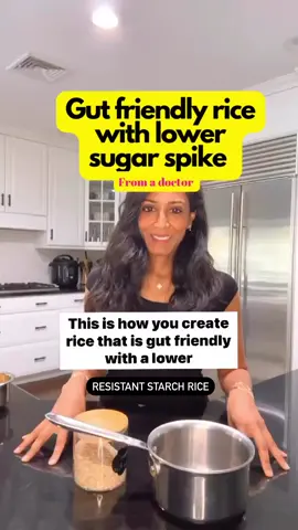 This is how you make resistant starch rice The two important steps are 1.Cooling the cooked rice and 2.Cooking the rice with coconut oil Three rice types that are higher in resistance starch are basmati, brown and black rice. Save and share! #health #nutrition #rice #hack