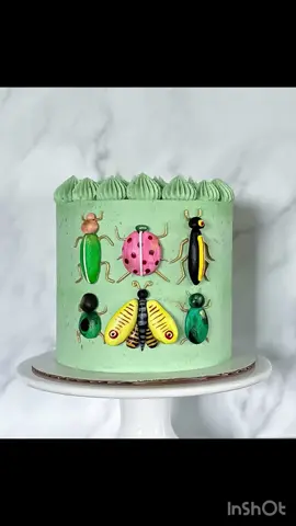 A love bug baby shower cake and cakesicle set?! Yes please! #cake #cakesoftiktok #cakes #cakevideo #cakedecorating #babyshower 