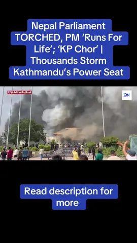 Massive youth-led protests in Kathmandu turned violent as demonstrators stormed Nepal’s Parliament and Singha Durbar complex. Several buildings were set on fire amid rising anger over government actions and social media bans. Demonstrators torched homes of senior leaders, vandalized government buildings, and shut down Tribhuvan International Airport, prompting army evacuations of ministers. Watch #NepalProtests #KPSharmaOli #ParliamentAttack #GenZProtest #SinghaDurbar     