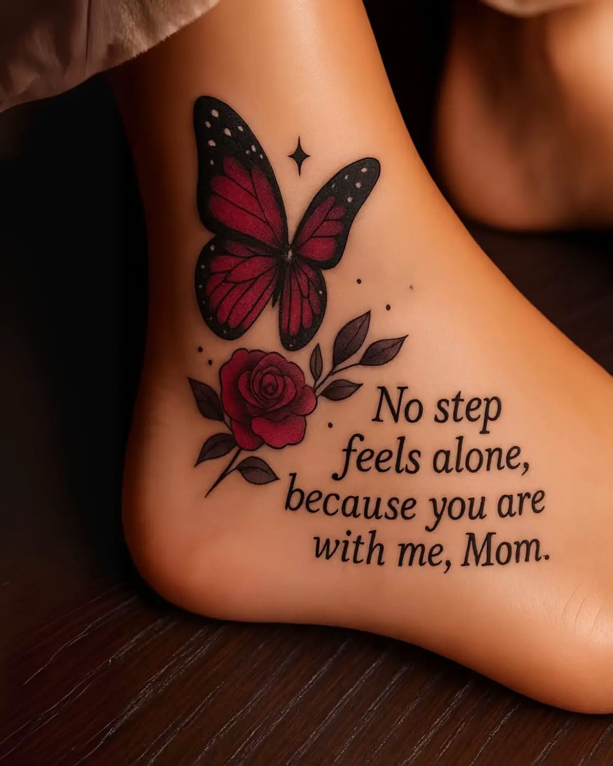 Mom, every step I take feels lighter because I carry you in my heart. I don’t feel alone, even on the hardest roads, because your love walks with me. You taught me how to be strong, how to keep moving forward, and how to believe in myself. And though I can’t hold your hand now, I feel you guiding me with every breath. Every scar, every ache, every victory I share it with you. Because no distance, not even Heaven, can take you away from me.