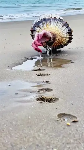 শামুকের ভিতরে হাত। 