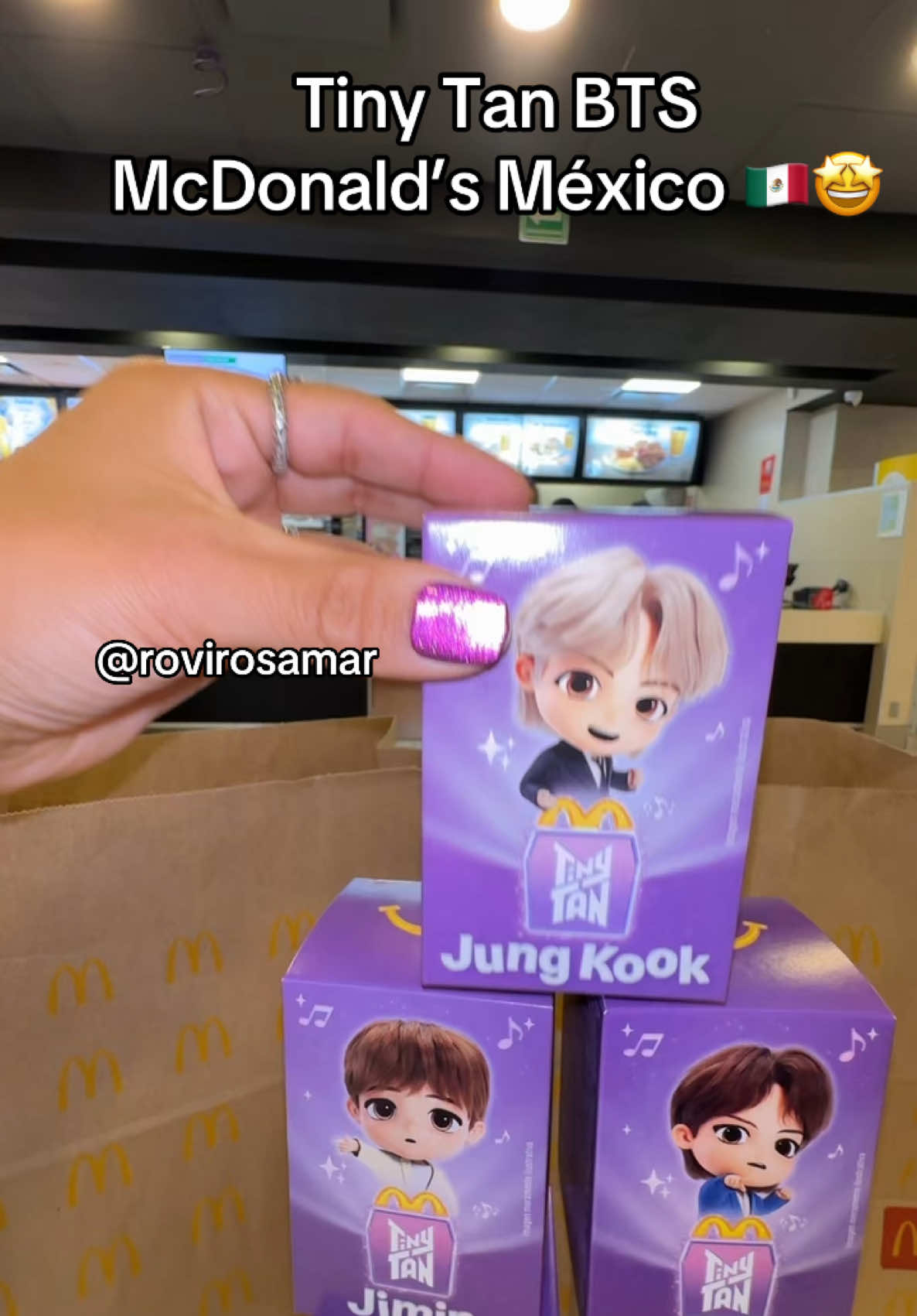 OMG ya están los Tinytan de BTS en México #army #bts #mcdonalds #tinytanbts #fyp