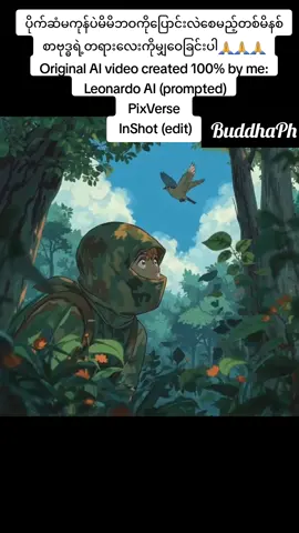 ပိုက်ဆံမကုန်ပဲမိမိဘဝကိုပြောင်းလဲစေမည့်တစ်မိနစ်စာဗုဒ္ဓရဲ့တရားလေးကိုမျှဝေခြင်းပါ🙏🙏🙏Original AI video created 100% by me:  Leonardo AI (prompted)  PixVerse   InShot (edit)