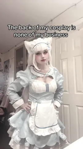 Cinched to oblivion, no bow, and whatever is happening to my wig  #fyp #cosplay #nekopara #nekoparavanilla #nekoparacosplay 
